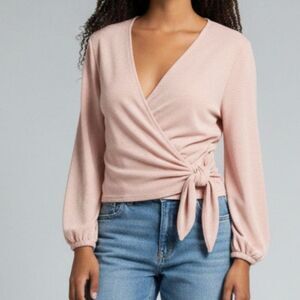 Madewell Women's Texture & Thread Crepe Wrap Blouse XS